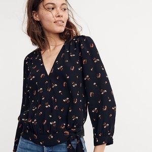 Madewell Flower toss wrap top
